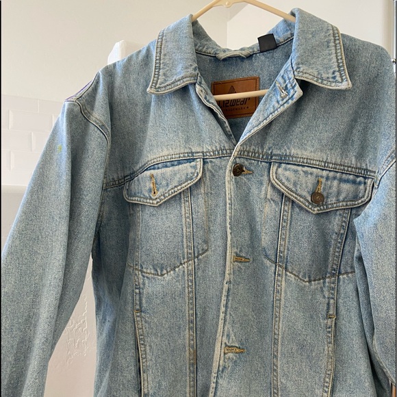 Liz Claiborne denim jean jacket Size Medium with custom painted back - Picture 1 of 7